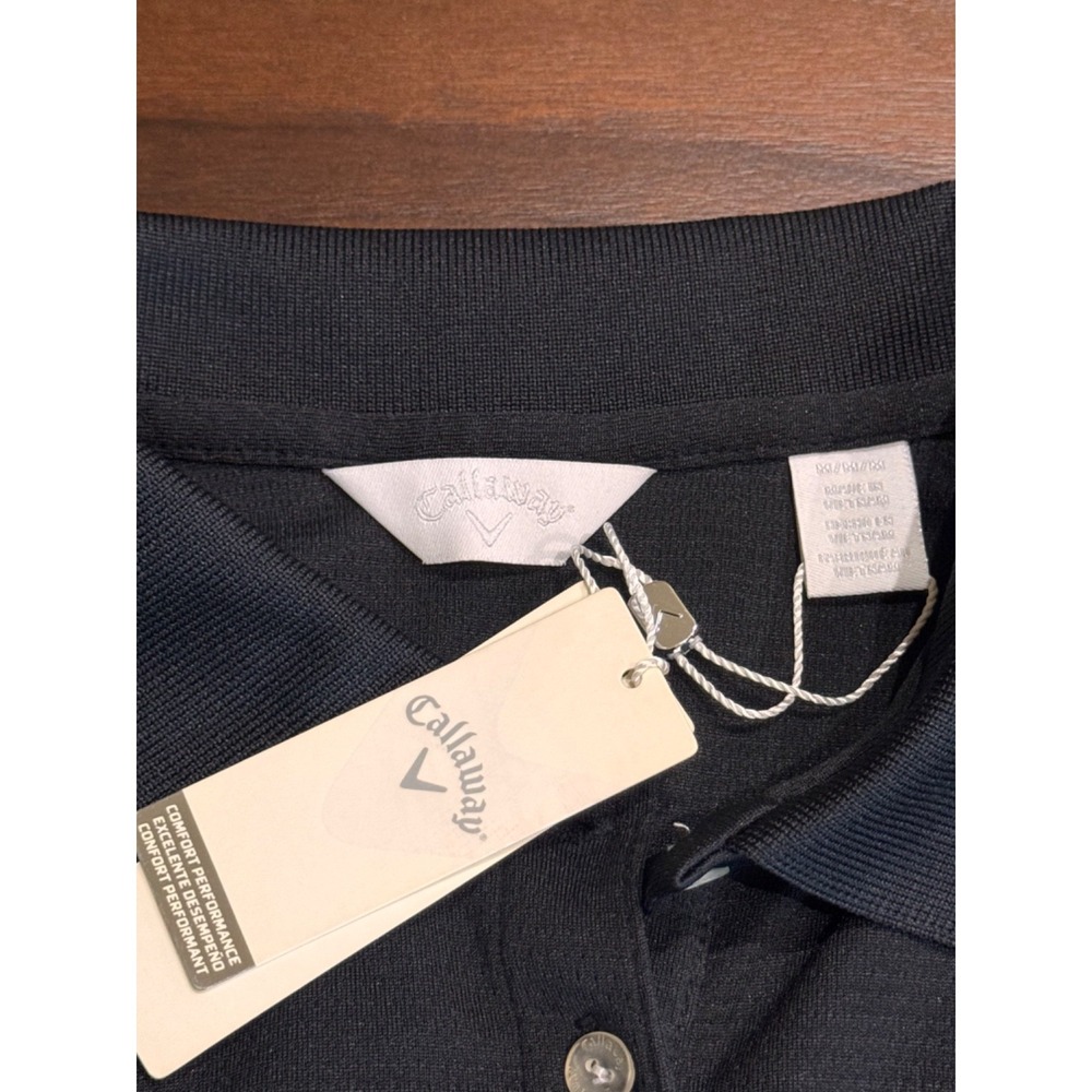NWT Callaway Ladies Core Performance Polo Size M Black Opti-Dry Technology - Picture 4 of 6